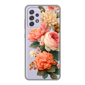 Силиконовый чехол на Samsung Galaxy A52 с принтом цветы Силиконовый чехол на Samsung Galaxy A52 с принтом цветы
