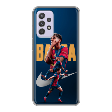 Силиконовый чехол на Samsung Galaxy A52 с принтом Барселона Barca Yamal 