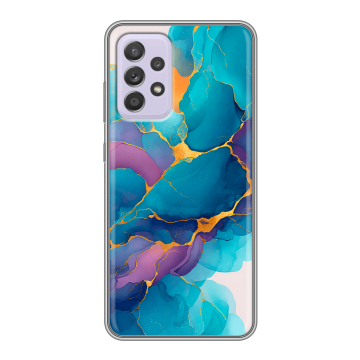 Силиконовый чехол на Samsung Galaxy A52 с принтом Мрамор блестки Силиконовый чехол на Samsung Galaxy A52 с принтом Мрамор блестки