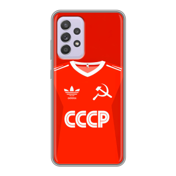 Силиконовый чехол на Samsung Galaxy A52 с принтом Флаг Герб СССР Силиконовый чехол на Samsung Galaxy A52 с принтом Флаг Герб СССР