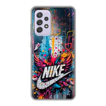 Силиконовый чехол на Samsung Galaxy A52 с принтом Nike Найк Силиконовый чехол на Samsung Galaxy A52 с принтом Nike Найк