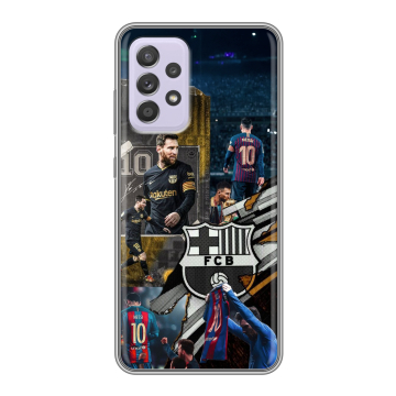 Силиконовый чехол на Samsung Galaxy A52 с принтом Messi Barcelona Силиконовый чехол на Samsung Galaxy A52 с принтом Messi Barcelona