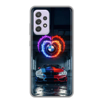Силиконовый чехол на Samsung Galaxy A52 с принтом BMW БМВ