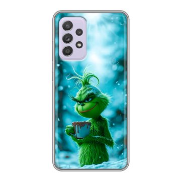 Силиконовый чехол на Samsung Galaxy A52 с принтом Новый год гринч Силиконовый чехол на Samsung Galaxy A52 с принтом Новый год гринч
