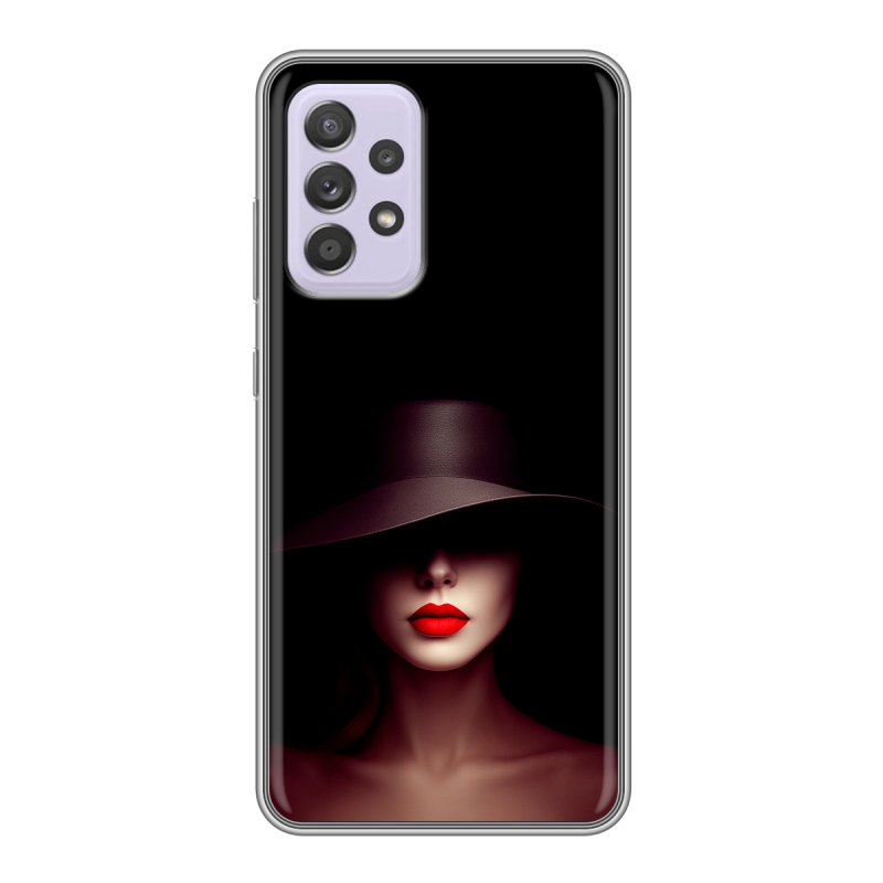 Силиконовый чехол на Samsung Galaxy A52 с принтом Девушка в шляпе Силиконовый чехол на Samsung Galaxy A52 с принтом Девушка в шляпе
