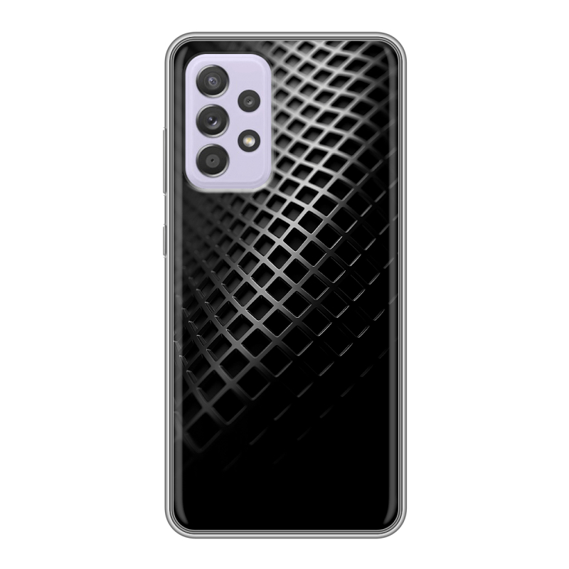 Силиконовый противоударный чехол на Samsung Galaxy A52 с принтом Текстура металла Силиконовый противоударный чехол на Samsung Galaxy A52 с принтом Текстура металла