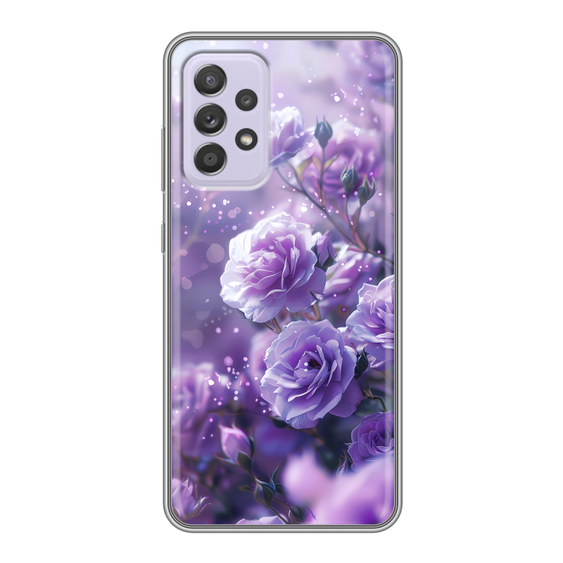 Силиконовый чехол на Samsung Galaxy A52 с принтом Розы цветы Силиконовый чехол на Samsung Galaxy A52 с принтом Розы цветы