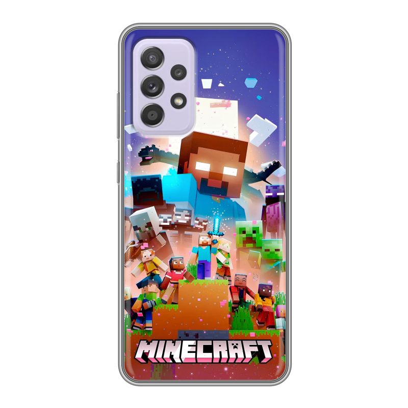 Силиконовый чехол на Samsung Galaxy A52 с принтом Майнкрафт Minecraft Силиконовый чехол на Samsung Galaxy A52 с принтом Майнкрафт Minecraft