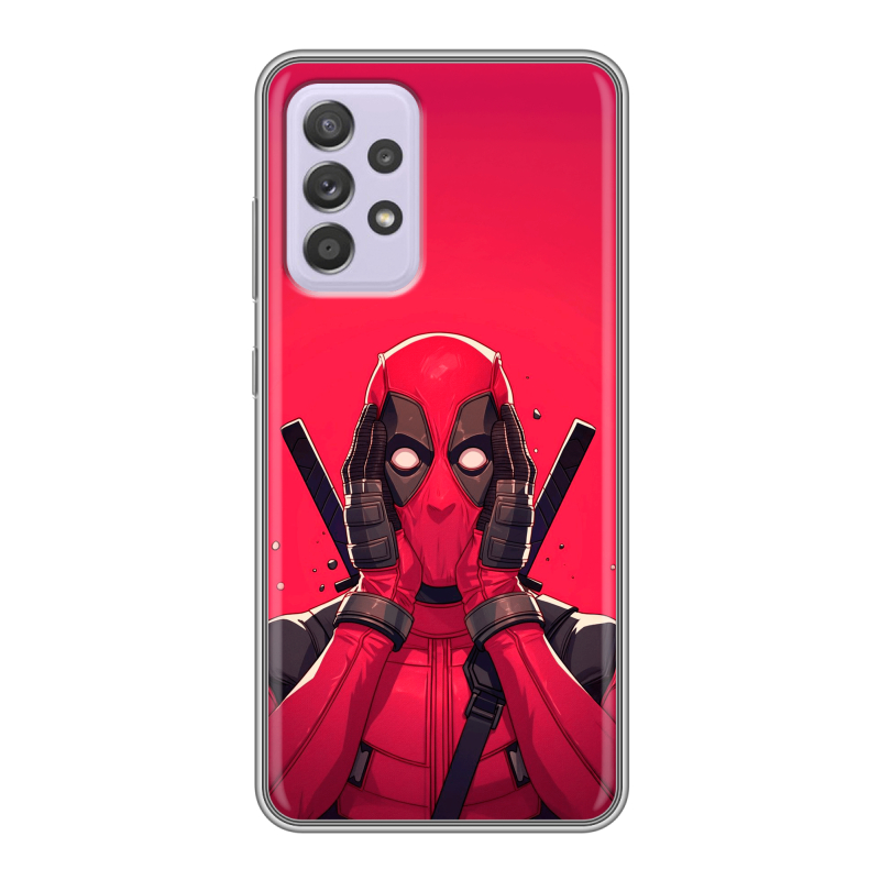 Силиконовый противоударный чехол на Samsung Galaxy A52 с принтом Дедпул Deadpool Силиконовый противоударный чехол на Samsung Galaxy A52 с принтом Дедпул Deadpool