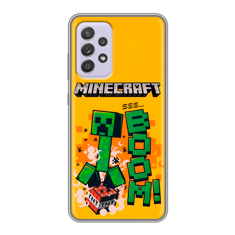 Силиконовый чехол на Samsung Galaxy A52 с принтом Майнкрафт Minecraft Силиконовый чехол на Samsung Galaxy A52 с принтом Майнкрафт Minecraft
