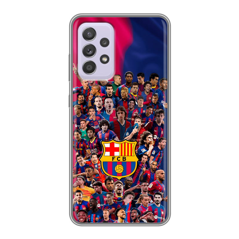 Силиконовый противоударный чехол на Samsung Galaxy A52 с принтом Барселона Barcelona Силиконовый противоударный чехол на Samsung Galaxy A52 с принтом Барселона Barcelona