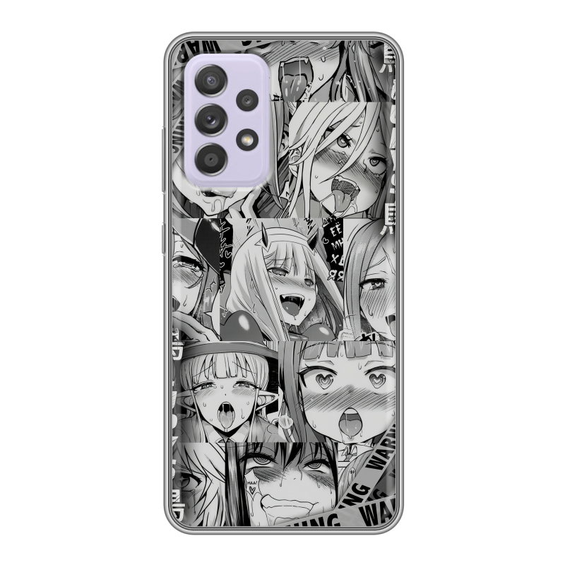 Силиконовый противоударный чехол на Samsung Galaxy A52 с принтом Ahegao Ахегао Аниме Силиконовый противоударный чехол на Samsung Galaxy A52 с принтом Ahegao Ахегао Аниме