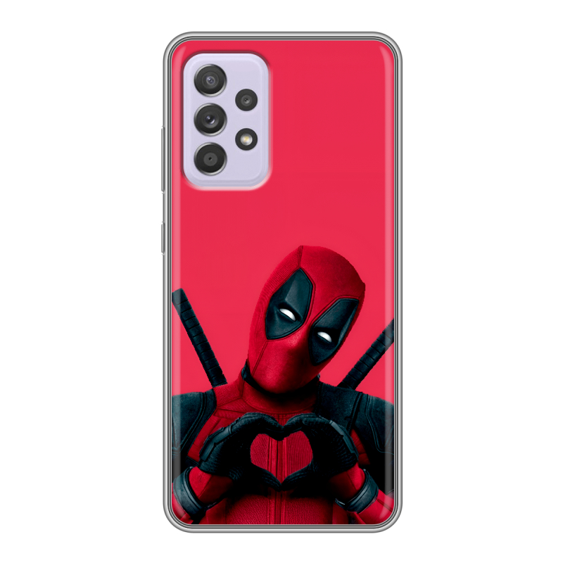 Силиконовый противоударный чехол на Samsung Galaxy A52 с принтом Дедпул Deadpool Силиконовый противоударный чехол на Samsung Galaxy A52 с принтом Дедпул Deadpool