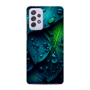 Силиконовый противоударный чехол на Samsung Galaxy A72 с принтом Листья Силиконовый противоударный чехол на Samsung Galaxy A72 с принтом Листья