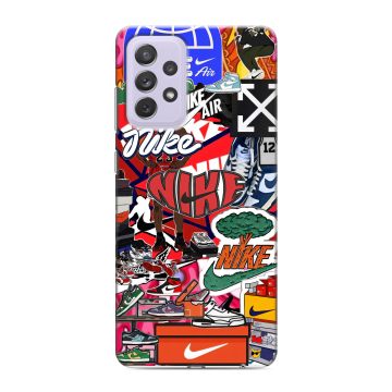 Силиконовый противоударный чехол на Samsung Galaxy A72 с принтом Найк Nike яркий Силиконовый противоударный чехол на Samsung Galaxy A72 с принтом Найк Nike яркий