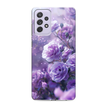Силиконовый противоударный чехол на Samsung Galaxy A72 с принтом Розы цветы Силиконовый противоударный чехол на Samsung Galaxy A72 с принтом Розы цветы