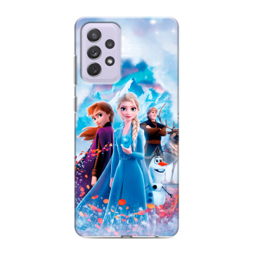 Силиконовый противоударный чехол на Samsung Galaxy A72 с принтом Холодное сердце Frozen