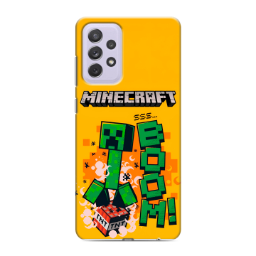 Силиконовый противоударный чехол на Samsung Galaxy A72 с принтом Майнкрафт Minecraft