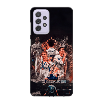 Силиконовый противоударный чехол на Samsung Galaxy A72 с принтом Реал Роналдо Real Ronaldo