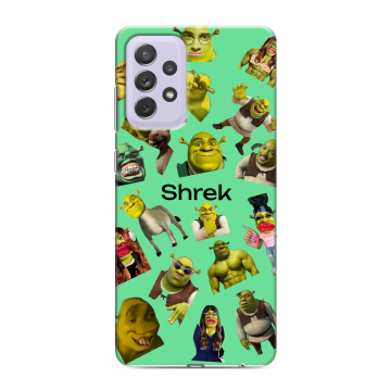Силиконовый противоударный чехол на Samsung Galaxy A72 с принтом Шрек Shrek Силиконовый противоударный чехол на Samsung Galaxy A72 с принтом Шрек Shrek