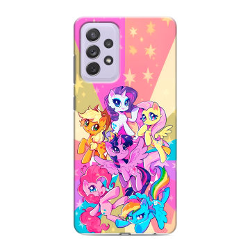 Силиконовый противоударный чехол на Samsung Galaxy A72 с принтом My little pony Дружба чудо