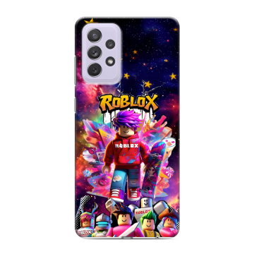 Силиконовый противоударный чехол на Samsung Galaxy A72 с принтом Roblox Роблокс