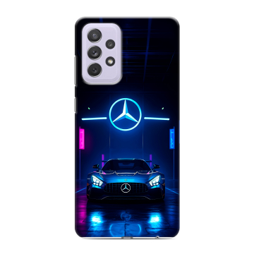 Силиконовый противоударный чехол на Samsung Galaxy A72 с принтом Mercedes Мерседес