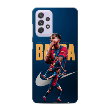 Силиконовый противоударный чехол на Samsung Galaxy A72 с принтом Барселона Barca Yamal 