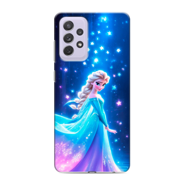 Силиконовый противоударный чехол на Samsung Galaxy A72 с принтом Холодное сердце Frozen Силиконовый противоударный чехол на Samsung Galaxy A72 с принтом Холодное сердце Frozen