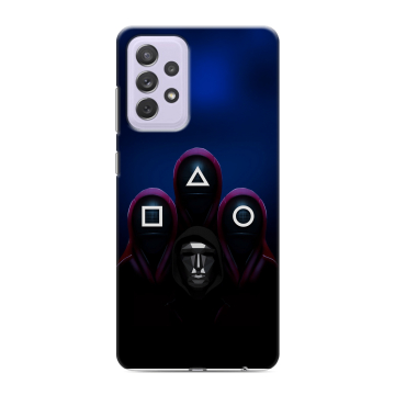 Силиконовый противоударный чехол на Samsung Galaxy A72 с принтом Игра Кальмара Силиконовый противоударный чехол на Samsung Galaxy A72 с принтом Игра Кальмара