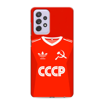 Силиконовый противоударный чехол на Samsung Galaxy A72 с принтом Флаг Герб СССР Силиконовый противоударный чехол на Samsung Galaxy A72 с принтом Флаг Герб СССР