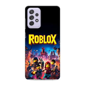 Силиконовый противоударный чехол на Samsung Galaxy A72 с принтом Roblox Роблокс