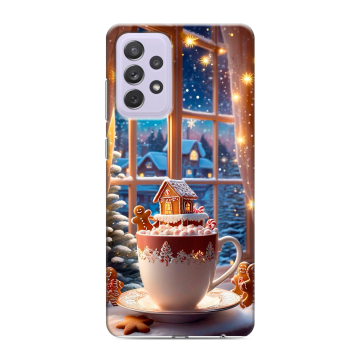 Силиконовый противоударный чехол на Samsung Galaxy A72 с принтом Новый год Силиконовый противоударный чехол на Samsung Galaxy A72 с принтом Новый год