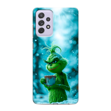 Силиконовый противоударный чехол на Samsung Galaxy A72 с принтом Новый год гринч Силиконовый противоударный чехол на Samsung Galaxy A72 с принтом Новый год гринч