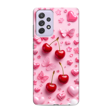 Силиконовый противоударный чехол на Samsung Galaxy A72 с принтом для девочек