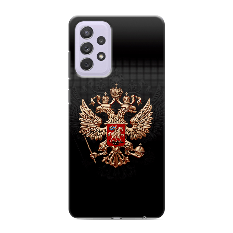 Пластиковый чехол на Samsung Galaxy A72 с принтом Герб России Пластиковый чехол на Samsung Galaxy A72 с принтом Герб России