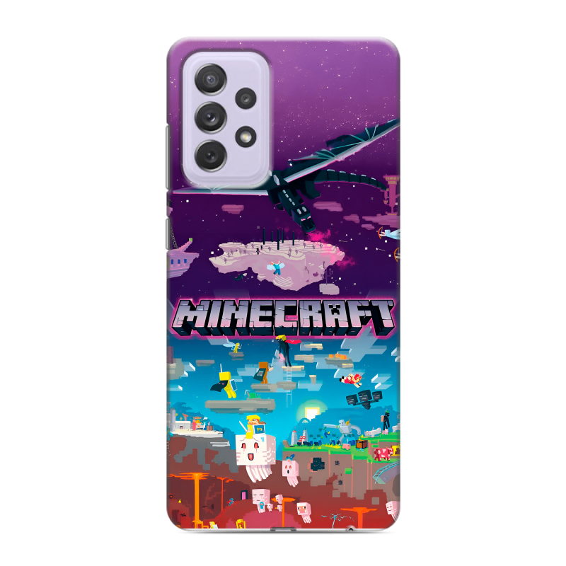 Силиконовый противоударный чехол на Samsung Galaxy A72 с принтом Майнкрафт Minecraft Силиконовый противоударный чехол на Samsung Galaxy A72 с принтом Майнкрафт Minecraft