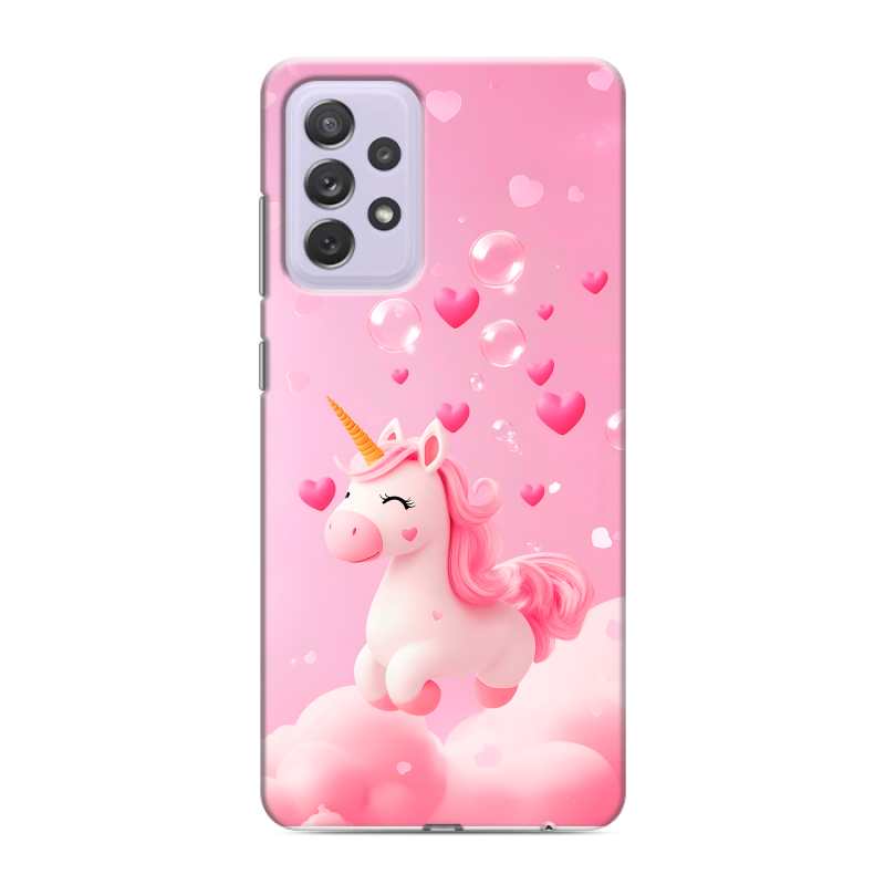 Пластиковый чехол на Samsung Galaxy A72 с принтом Единорог Пластиковый чехол на Samsung Galaxy A72 с принтом Единорог