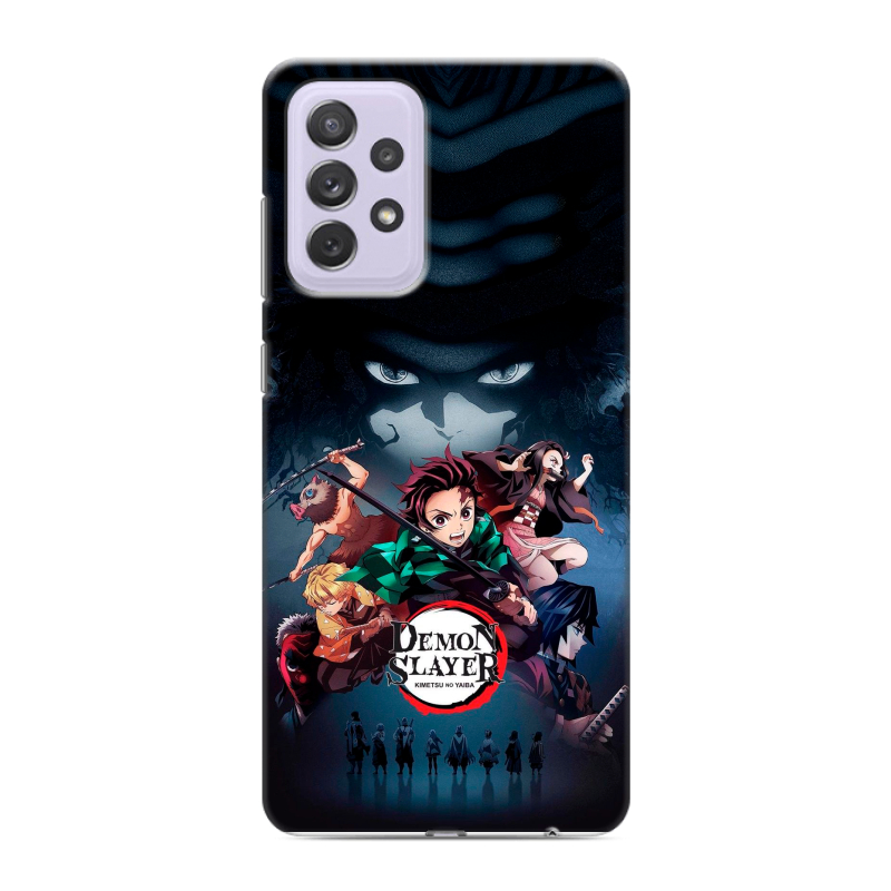 Пластиковый чехол на Samsung Galaxy A72 с принтом Demon Slayer Клинок рассекающий демонов Пластиковый чехол на Samsung Galaxy A72 с принтом Demon Slayer Клинок рассекающий демонов