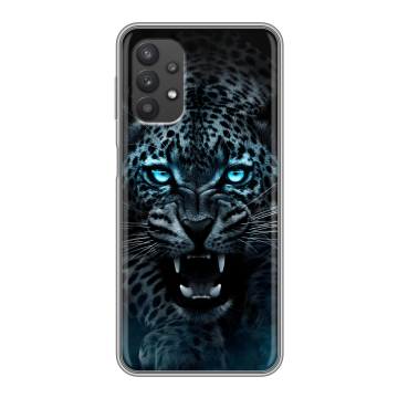 Силиконовый чехол на Samsung Galaxy A32 с принтом Темный леопард Силиконовый чехол на Samsung Galaxy A32 с принтом Темный леопард
