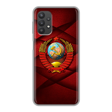 Силиконовый чехол на Samsung Galaxy A32 с принтом Герб СССР Силиконовый чехол на Samsung Galaxy A32 с принтом Герб СССР