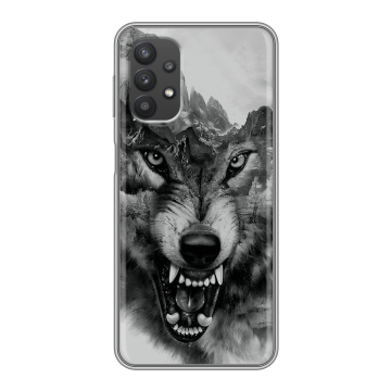 Силиконовый чехол на Samsung Galaxy A32 с принтом Волк Силиконовый чехол на Samsung Galaxy A32 с принтом Волк