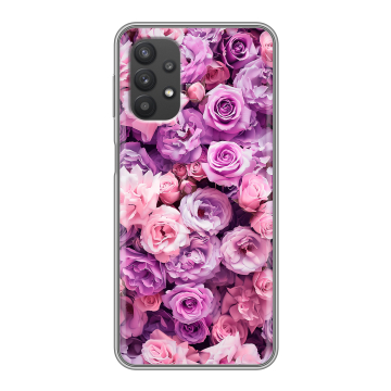 Силиконовый чехол на Samsung Galaxy A32 с принтом лавандовые розы