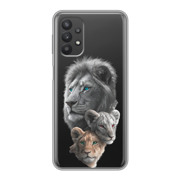 Силиконовый чехол на Samsung Galaxy A32 с принтом Львы Силиконовый чехол на Samsung Galaxy A32 с принтом Львы