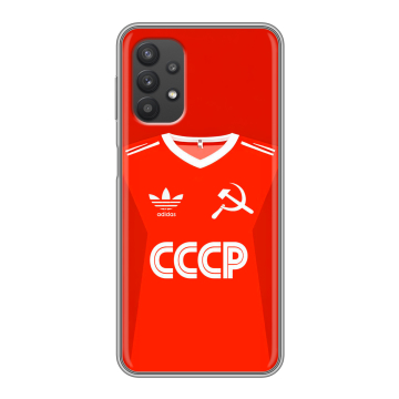 Силиконовый чехол на Samsung Galaxy A32 с принтом Флаг Герб СССР Силиконовый чехол на Samsung Galaxy A32 с принтом Флаг Герб СССР