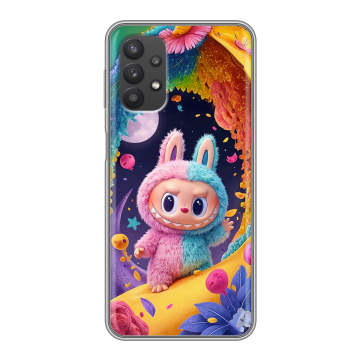 Силиконовый чехол на Samsung Galaxy A32 с принтом Labubu Лабубу