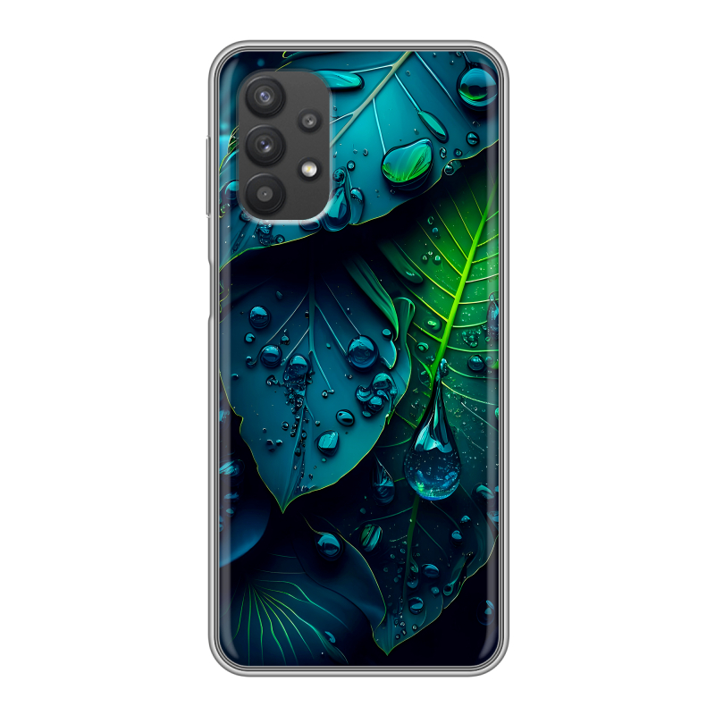 Силиконовый чехол на Samsung Galaxy A32 с принтом Листья Силиконовый чехол на Samsung Galaxy A32 с принтом Листья