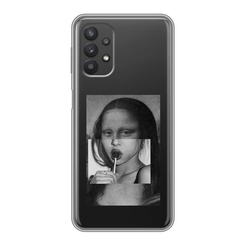 Силиконовый противоударный чехол на Samsung Galaxy A32 с принтом Мона Лиза Силиконовый противоударный чехол на Samsung Galaxy A32 с принтом Мона Лиза