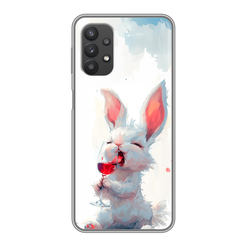 Силиконовый чехол на Samsung Galaxy A32 с принтом кролик зайчик Силиконовый чехол на Samsung Galaxy A32 с принтом кролик зайчик