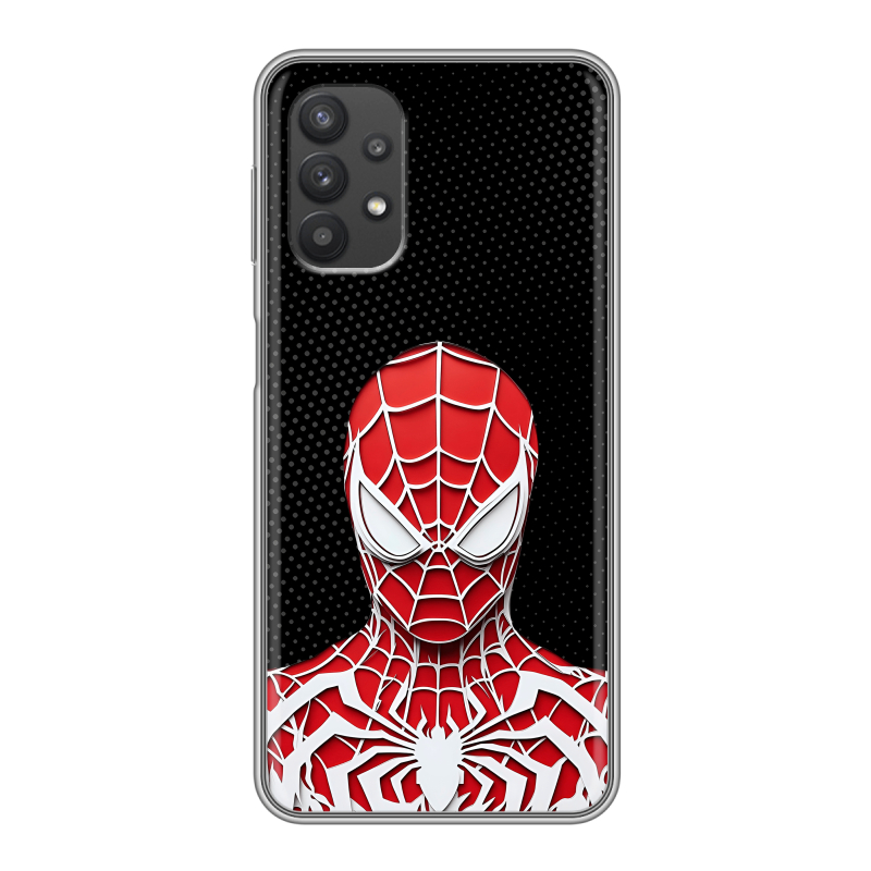 Силиконовый чехол на Samsung Galaxy A32 с принтом человек паук spiderman Силиконовый чехол на Samsung Galaxy A32 с принтом человек паук spiderman